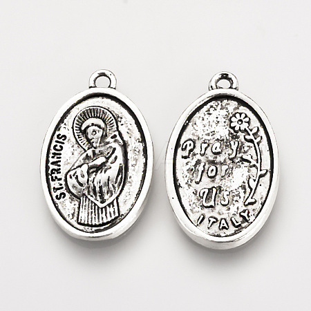 Tibetan Style Alloy Pendants TIBE-Q078-07AS-RS-1