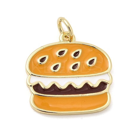 Brass Enamel Pendants KK-L262-13G-01-1