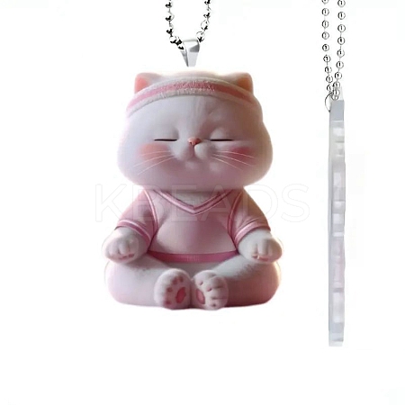 Acrylic Cat Shape Pendant Decorations PW-WG53CC4-01-1