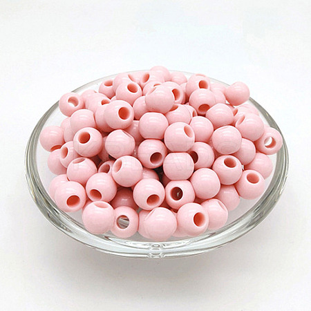 Opaque Acrylic European Beads Beads SACR-ZX012-17A-1