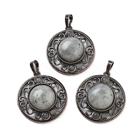 Natural Labradorite Pendants G-Q158-03A-R17-1