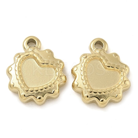 Ion Plating(IP) 304 Stainless Steel Pendant Cabochon Settings STAS-B075-25G-1