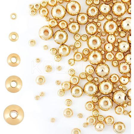220Pcs 5 Style Brass Beads KK-HY0001-01-1