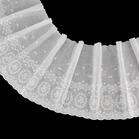 3 Yards Cotton Embroidered Flower Lace Trim OCOR-BC0007-44-1