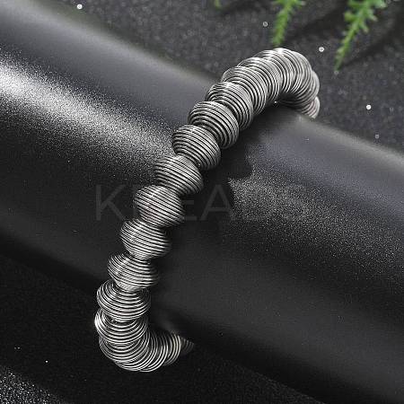304 Stainless Steel Stretch Bangles for Women BJEW-P315-02D-P-1