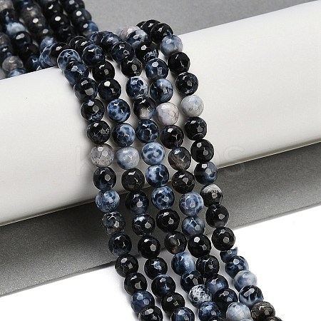 Natural Fire Crackle Agate Beads Strands G-C082-A01-29-1