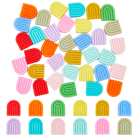 36Pcs 12 Colors Silicone Beads SIL-DC0001-26-1