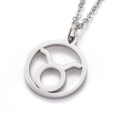 Non-Tarnish 304 Stainless Steel Pendant Necklaces NJEW-Z004-05P-1