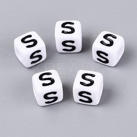 Opaque Acrylic Beads SACR-N020-04A-S-1