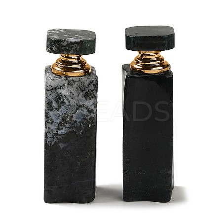 Natural Moss Agate Dropper Perfume Bottle DJEW-H010-01G-04-1