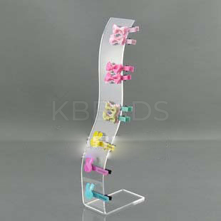 Acylic L-Shaped Hair Clip Holders OHAR-PW0001-132-1