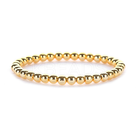 Synthetic Non-magnetic Hematite Beaded Stretch Bracelets for Men Women YP2747-4-1