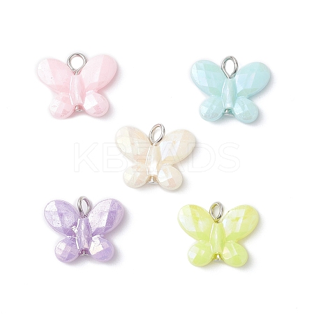 Opaque Acrylic Imitation Pearl Beads Pendants PALLOY-JF04293-1