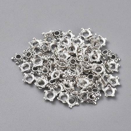 Tibetan Silver Bead Caps AA289-1