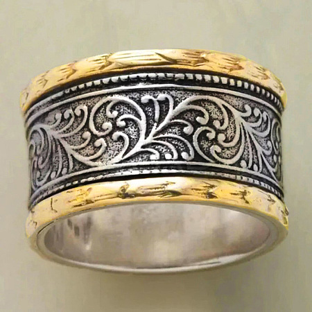 Brass Wide Band Finger Rings for Women WG6EEAC-01-1