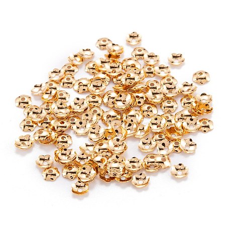 Brass Bead Cap X-KK-F824-029G-1