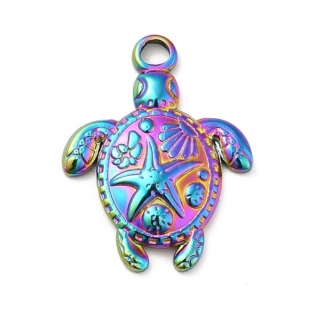 Ion Plating(IP) 201 Stainless Steel Pendants STAS-P312-09MC-1