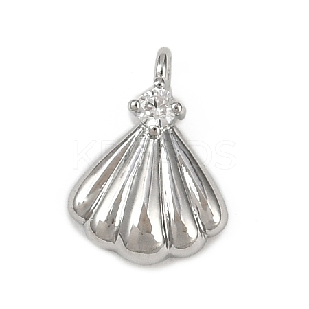 Brass Pave Clear Cubic Zirconia Pendants LS-KK-L238-31P-1