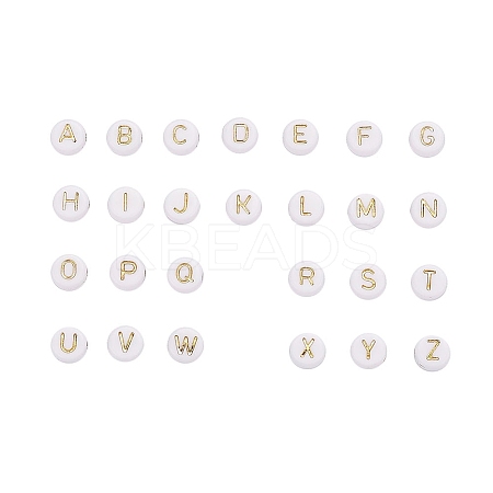500Pcs Plating Acrylic Beads PACR-YW0001-07-1