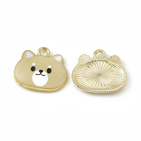 Painted Alloy Pendants PALLOY-P288-02G-05-1