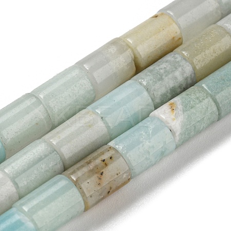 Natural Flower Amazonite Beads Strands G-Q1008-A10-1