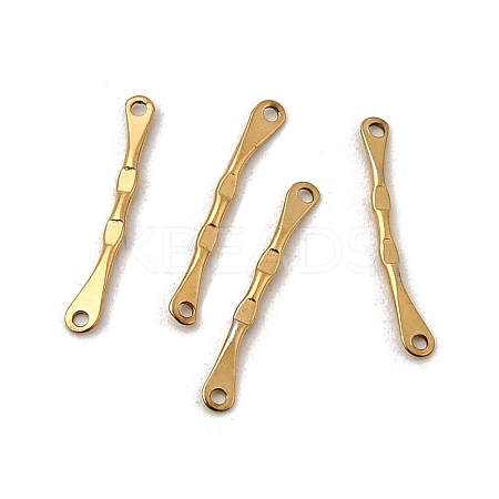 304 Stainless Steel Textured Bar Links Connector Charms STAS-A134-01A-G-1