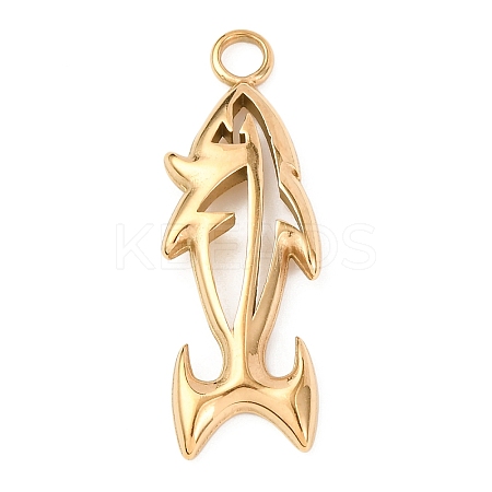304 Stainless Steel Pendants LS-STAS-D129-13B-G-1