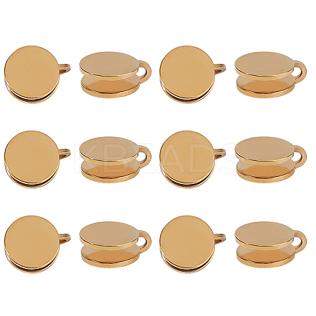 12Pcs 304 Stainless Steel Cuff Earrings EJEW-HS0001-28G-1