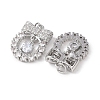 Brass Micro Pave Clear Cubic Zirconia Pendants KK-Z142-06P-2