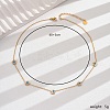 201 Stainless Steel Evil Eye Flower Collarbone Necklaces for Women Daily Casual Party Vacation UW2633-1
