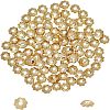 8-Petal 304 Stainless Steel Flower Bead Caps STAS-UN0007-39G-1