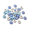 Spray Painted Faceted Resin European Beads RESI-C063-02D-1