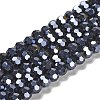 Electroplate Opaque Glass Beads Strands EGLA-A035-P8mm-A18-1