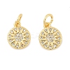 Brass Micro Pave Cubic Zirconia Pendants KK-U056-11G-1