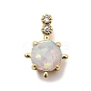 Synthetic Opal Flat Round Oval Charms KK-H089-05A-01-1