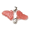 Cherry Quartz Glass Pendants G-Z067-01P-06-3