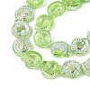 Electroplate Transparent Glass Beads Strands EGLA-S190-05D-3