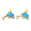 Rack Plating Brass Micro Pave Clear Cubic Zirconia Pendants KK-P268-15G-2