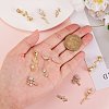 12Pcs 4 Style Brass Micro Pave Cubic Zirconia Pendants ZIRC-SZ0003-54-2