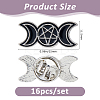 16Pcs Punk Style Alloy Enamel Lapel  Pin Backs for Backpack Clothes JEWB-FH0002-82A-2