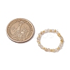Natural Gold Rutilated Quartz Beaded Stretch Rings for Women RJEW-JR00868-11-3