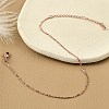 Brass Link Chain Bracelets for Women BJEW-G735-06RG-2