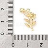 Brass Pave Clear Cubic Zirconia Pendants LS-KK-V016-02G-3
