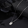 1Pc Stainless Steel Letter Rectangle Pendant Necklaces NJEW-LP0001-34C-P-3