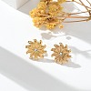304 Stainless Steel Rhinestone Stud Earrings for Women LS-STAS-Z117-13G-3