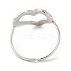 Non-Tarnish 201 Stainless Steel Open Cuff Ring RJEW-E063-51P-3