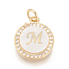 Brass Micro Pave Cubic Zirconia Pendants ZIRC-L078-043M-NR-1