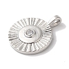 Rack Plating Brass & Cubic Zirconia Pendants KK-L216-060P-2