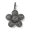 Rack Plating Brass Micro Pave Clear Cubic Zirconia Pendants KK-G515-63P-02-1