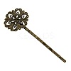 Brass Hair Bobby Pin Findings X-HJEW-H011-AB-1